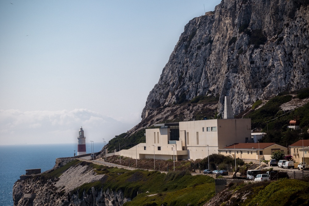 Image of Gibraltar,,united,kingdom,,2nd,october,2018: gibraltar,crematorium,with,europa,point